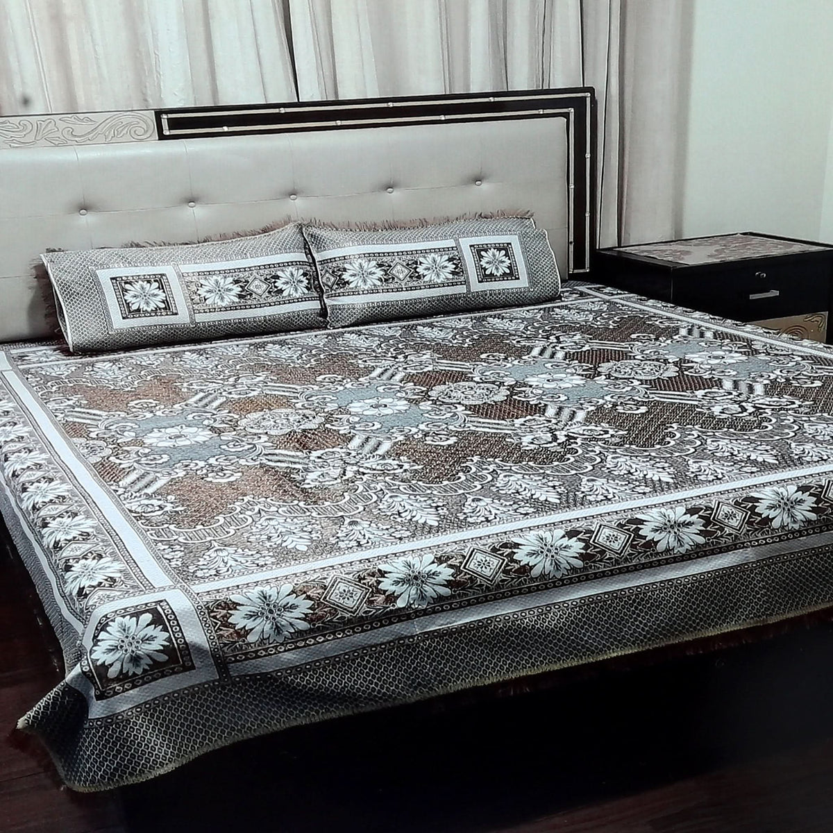 Gultex Heavy Fancy Bed Sheet - A3, Double Size Bed Sheet, Chase Value, Chase Value