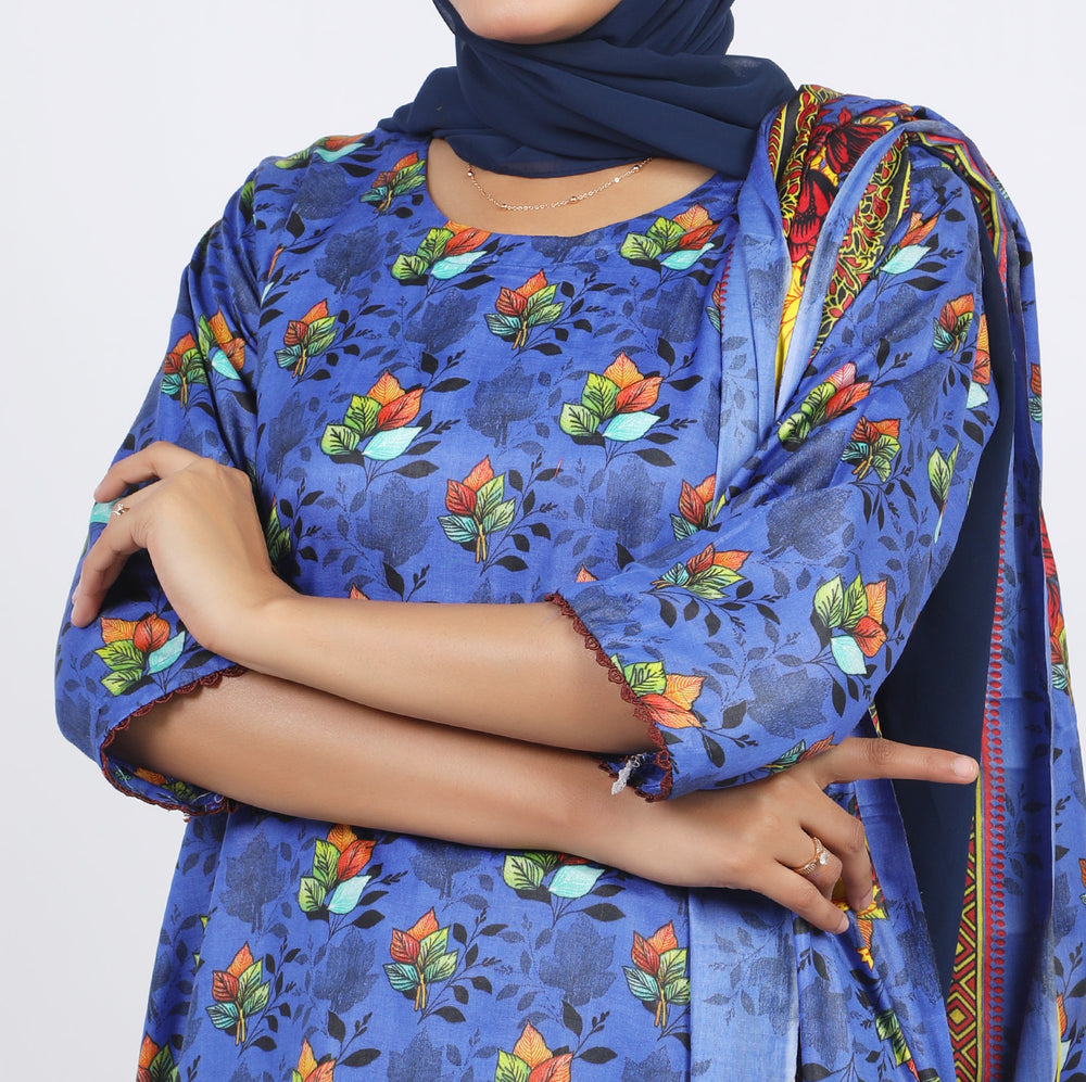 Shataj Febron Wash & Wear Unstitched Printed 3Pcs Suit - A3, Women, 3Pcs Shalwar Suit, Shataj, Chase Value