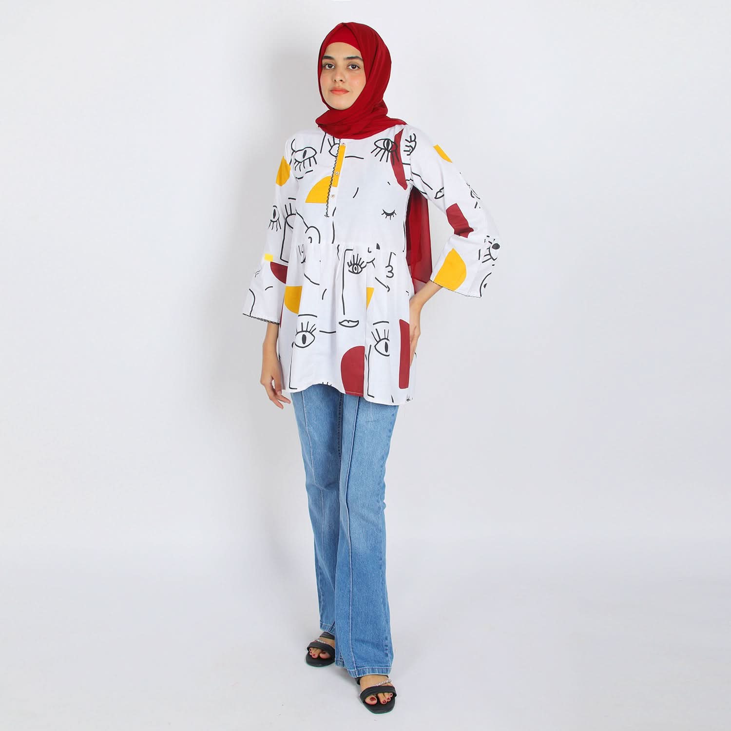 Women's Printed Kurti - Multi Color, Women Ready Kurtis, Chase Value, Chase Value