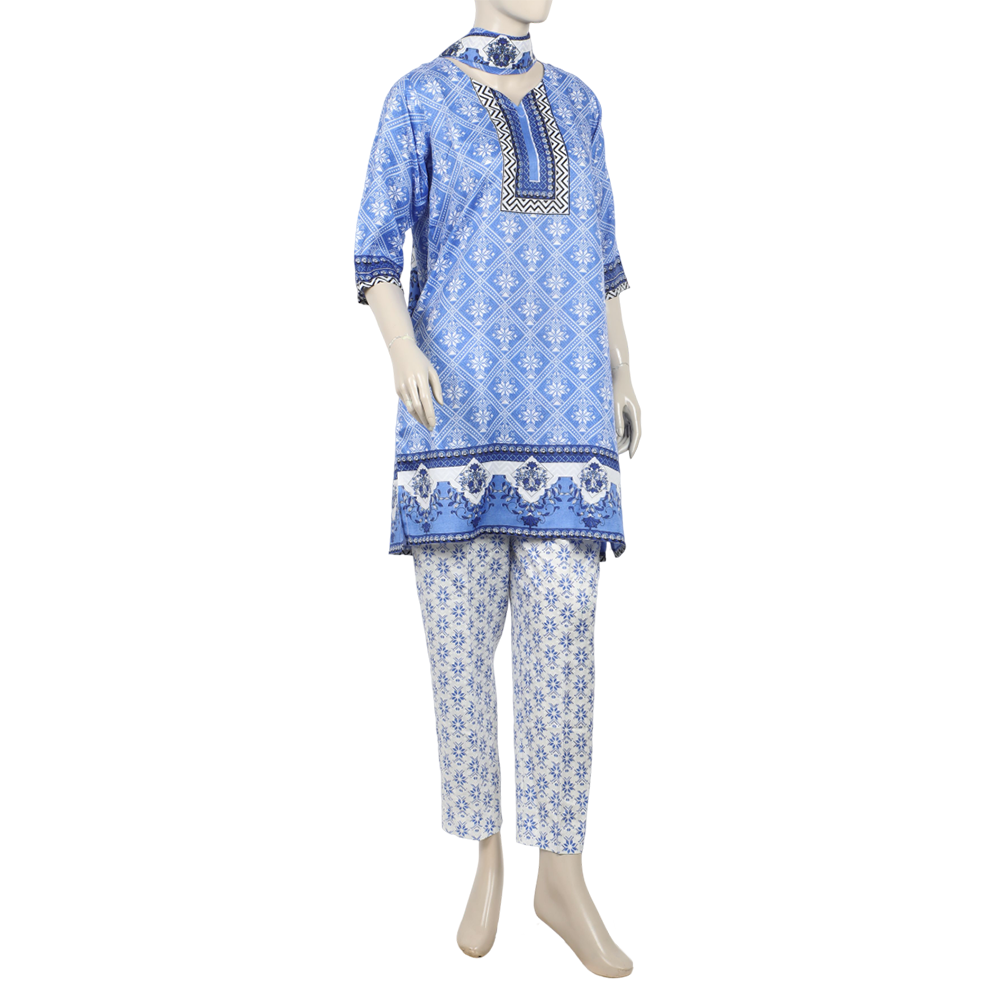 Women's Wash & Wear Unstitched 3pcs Suit - A44, Women, 3Pcs Shalwar Suit, Chase Value, Chase Value