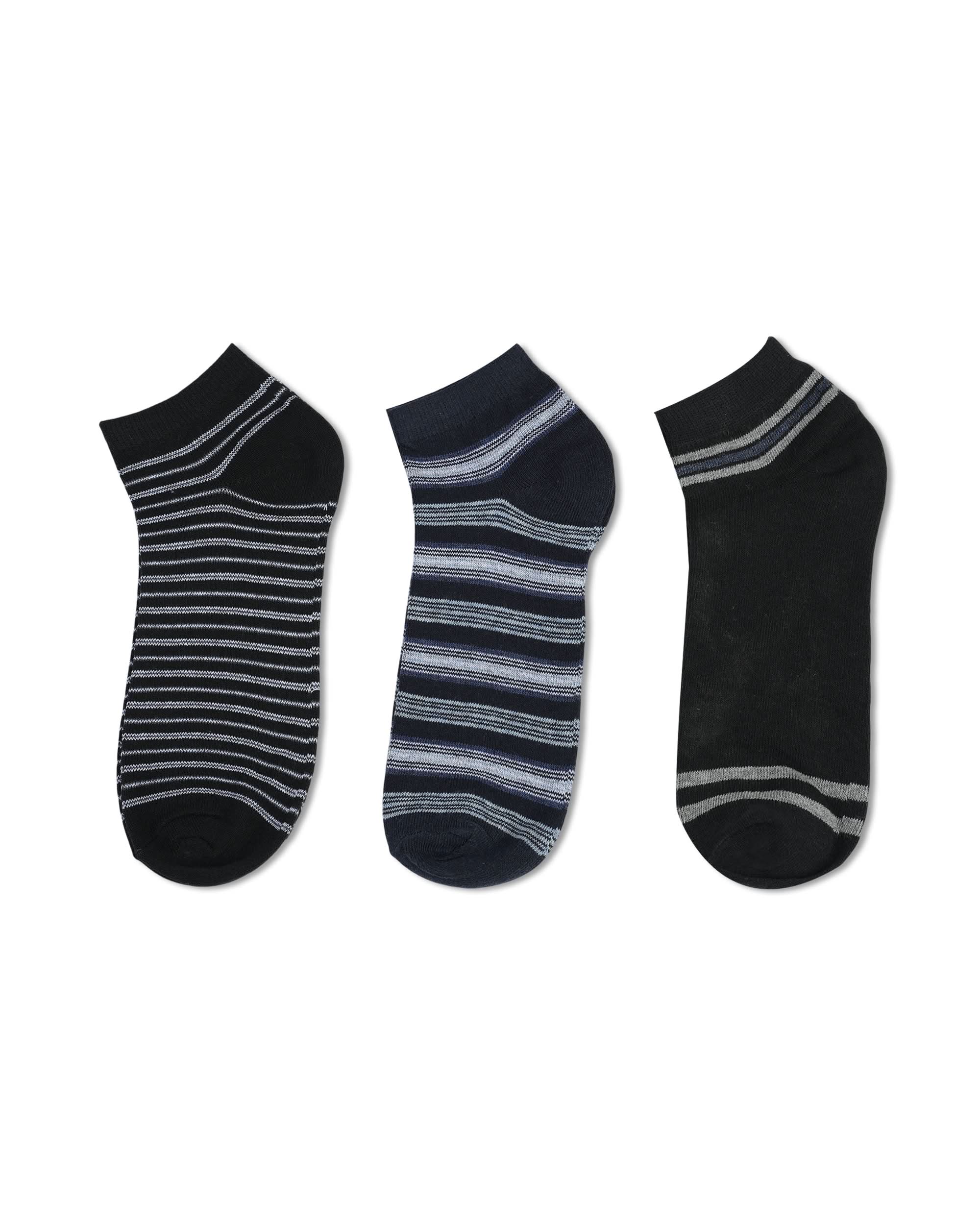 Knit Line Ankle Socks – 3 Pieces, Men's Socks, Chase Value, Chase Value