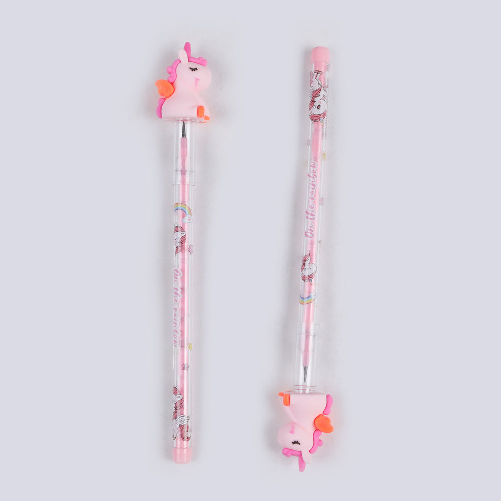 Bullet Pencil With Cartoon Character Eraser 2Pcs, Stationery Supplies, Chase Value, Chase Value