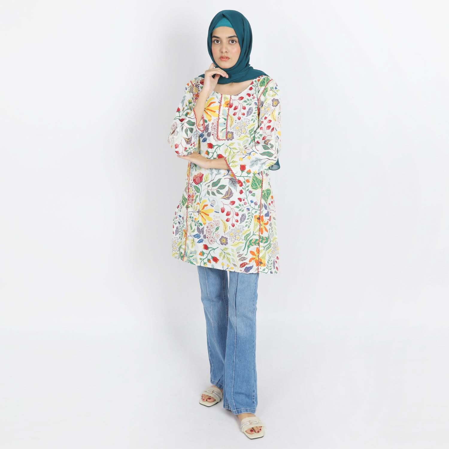 Women's Printed Kurti - Multi Color, Women Ready Kurtis, Chase Value, Chase Value