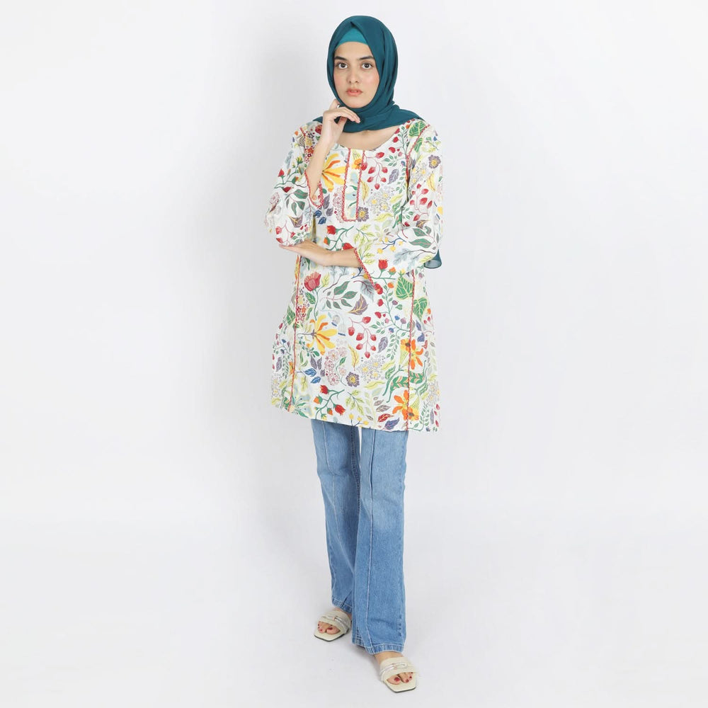Women's Printed Kurti - Multi Color, Women Ready Kurtis, Chase Value, Chase Value