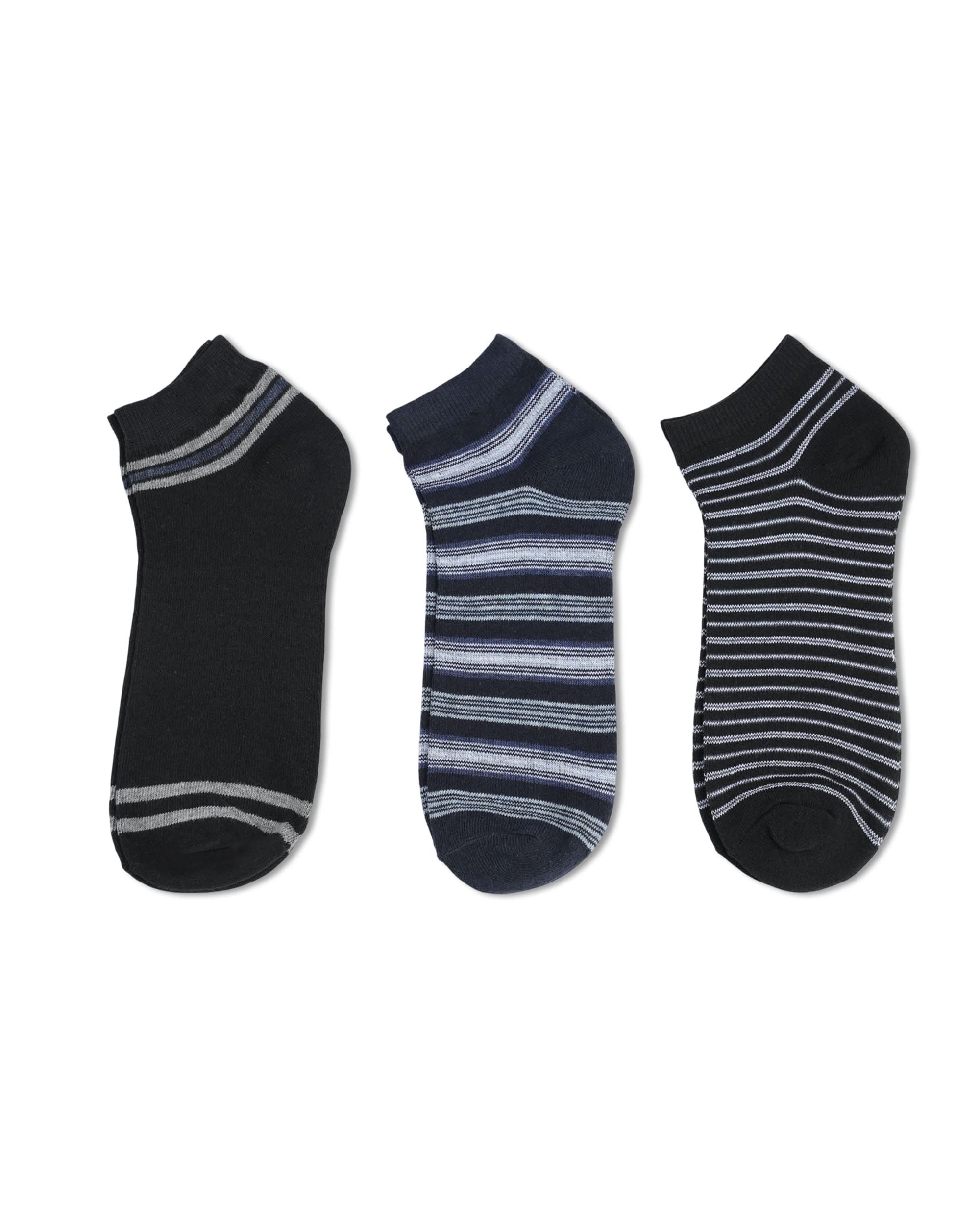 Knit Line Ankle Socks – 3 Pieces, Men's Socks, Chase Value, Chase Value