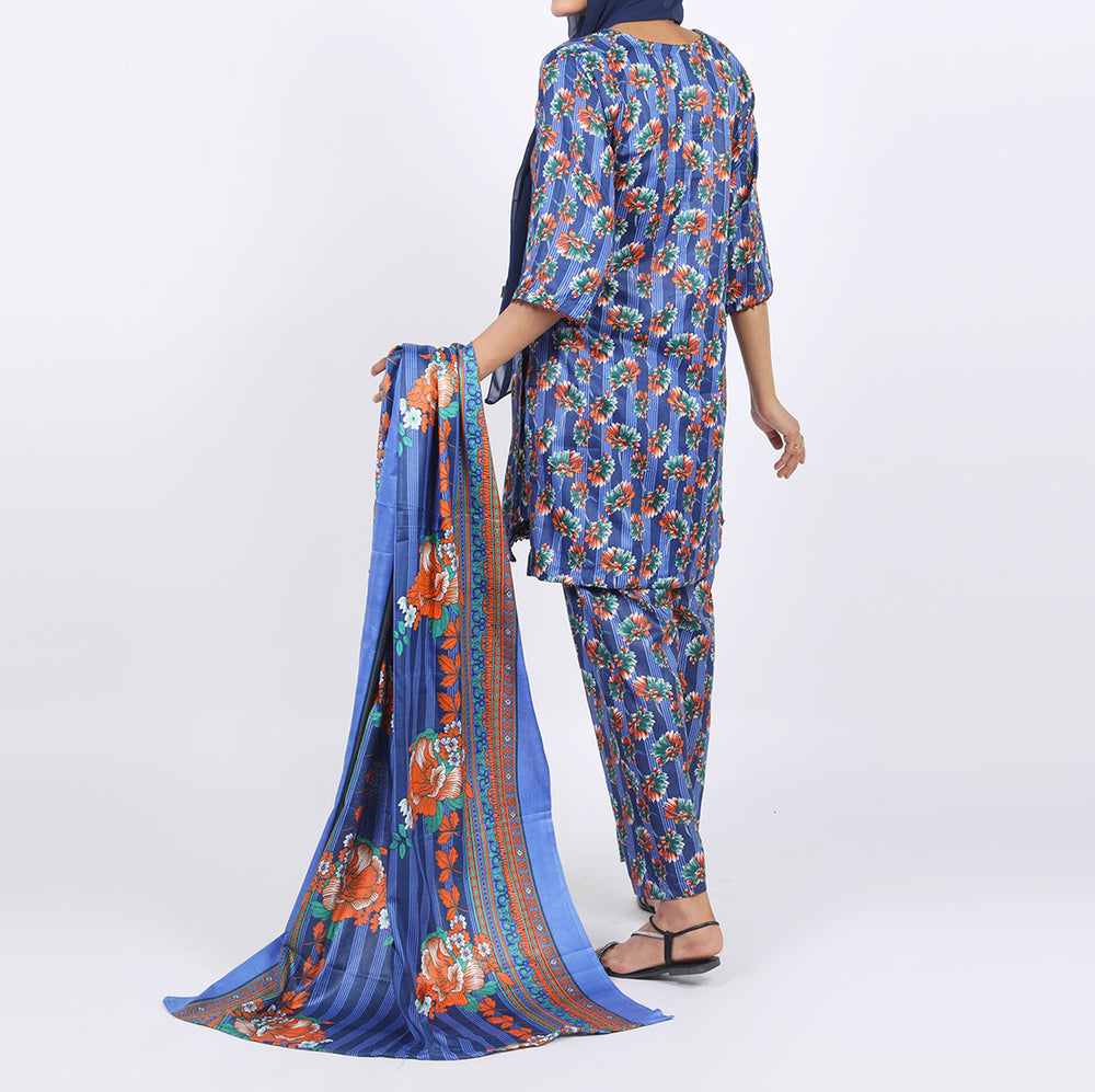 Shataj Febron Wash & Wear Unstitched Printed 3Pcs Suit - A5, Women, 3Pcs Shalwar Suit, Shataj, Chase Value