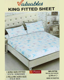 Valuables Printed Fitted Cotton Double Bedsheet with 2 Pillow Covers 180x102, Double Size Bed Sheet, Chase Value, Chase Value
