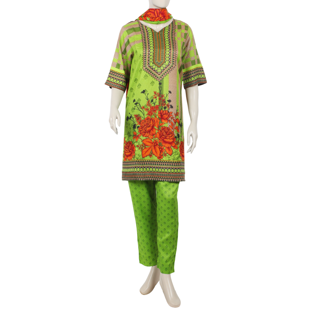 Women's Wash & Wear Unstitched 3pcs Suit - A5, Women, 3Pcs Shalwar Suit, Chase Value, Chase Value