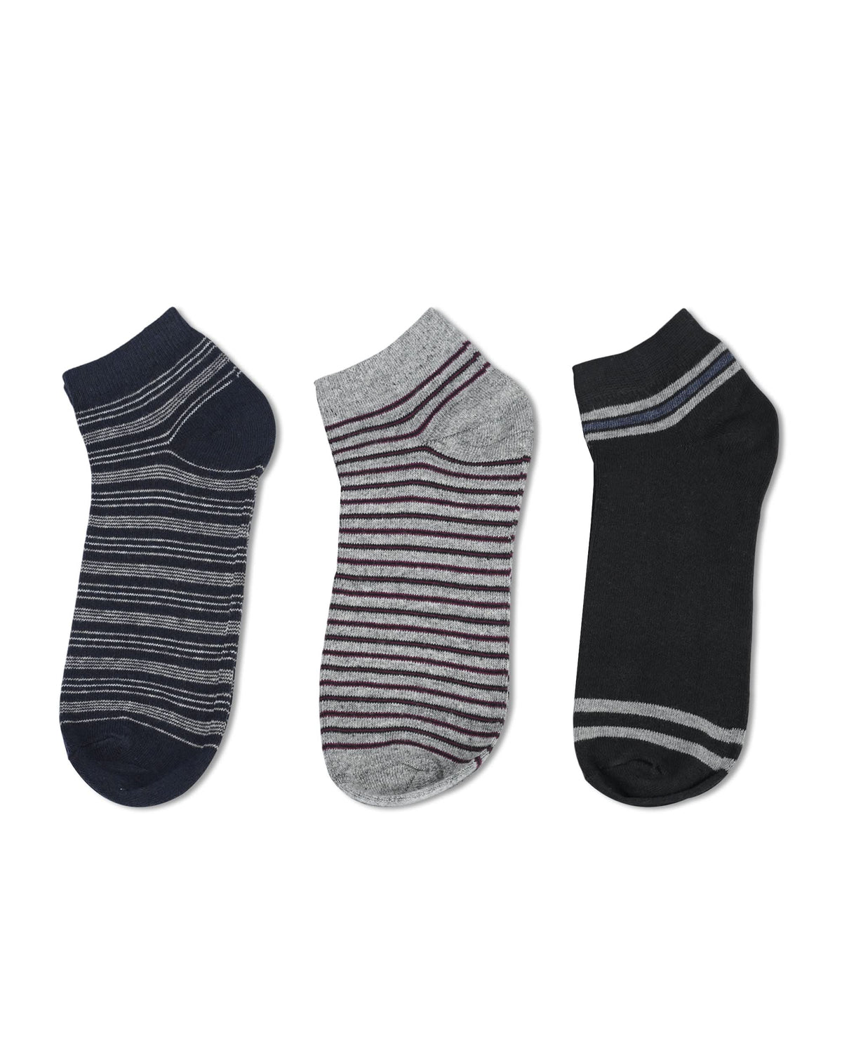 Knit Line Ankle Socks – 3 Pieces, Men's Socks, Chase Value, Chase Value