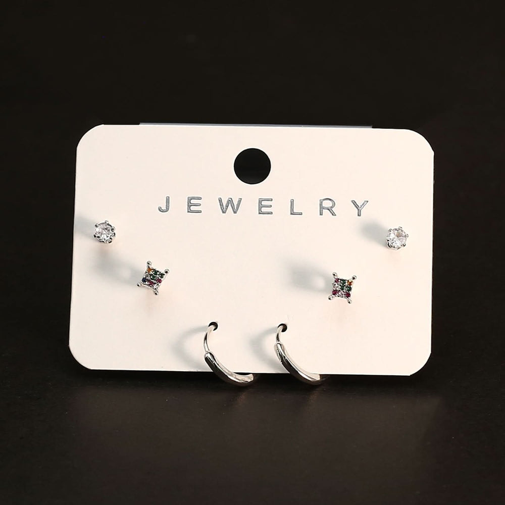 Women's Tops 3 Pcs - Silver, Women Earrings & Tops, Chase Value, Chase Value