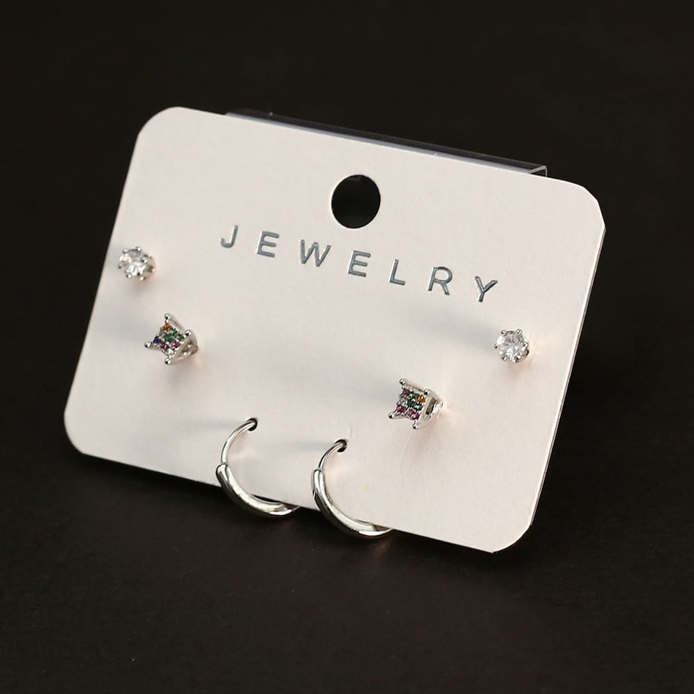 Women's Tops 3 Pcs - Silver, Women Earrings & Tops, Chase Value, Chase Value