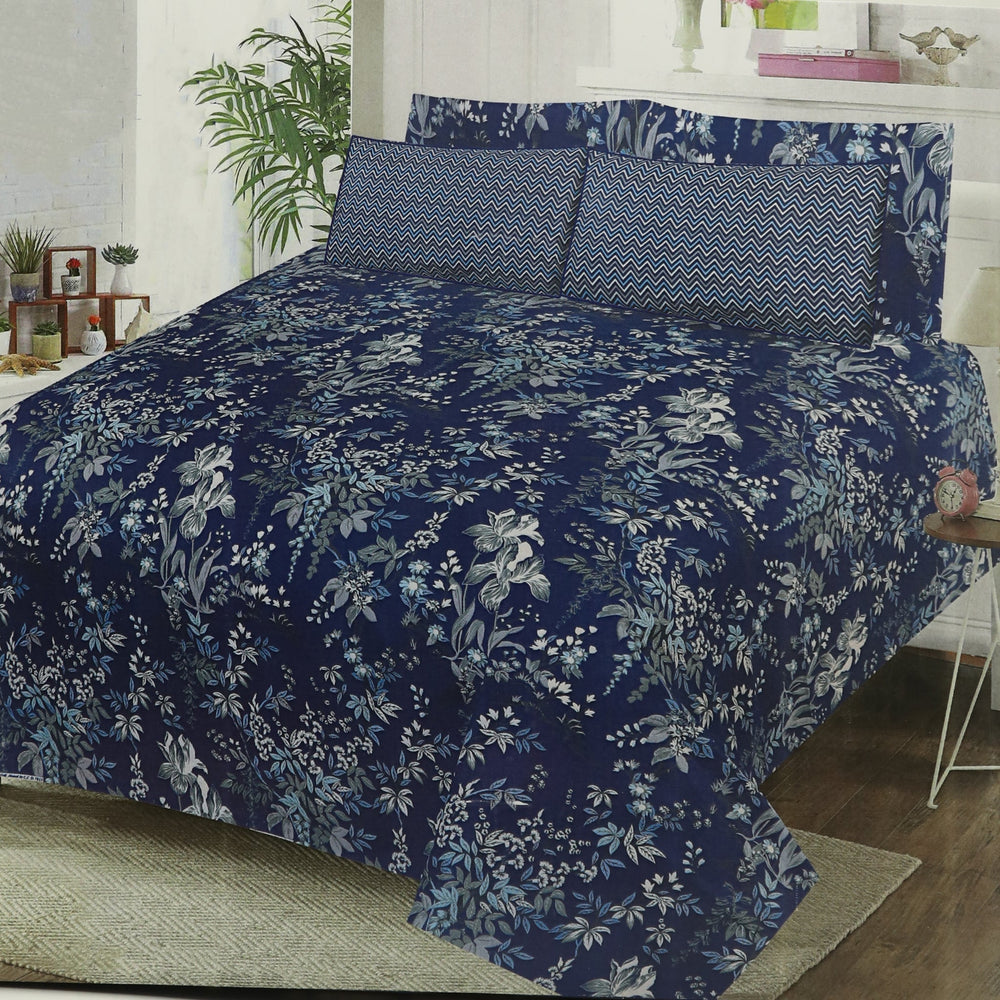 Valuables 5Pcs Bedsheet Set 90*98 - A6, Double Size Bed Sheet, Valuable, Chase Value