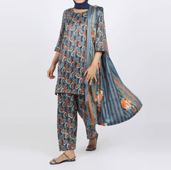Shataj Febron Wash & Wear Unstitched Printed 3Pcs Suit - A6