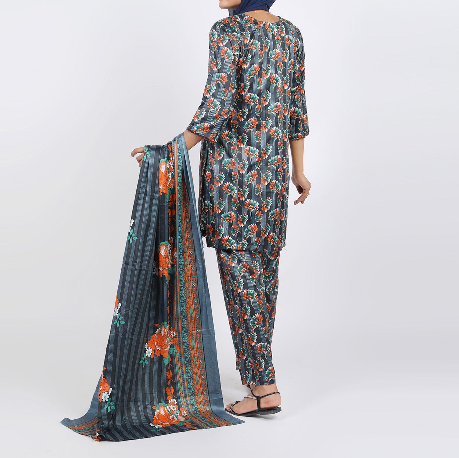 Shataj Febron Wash & Wear Unstitched Printed 3Pcs Suit - A6, Women, 3Pcs Shalwar Suit, Shataj, Chase Value