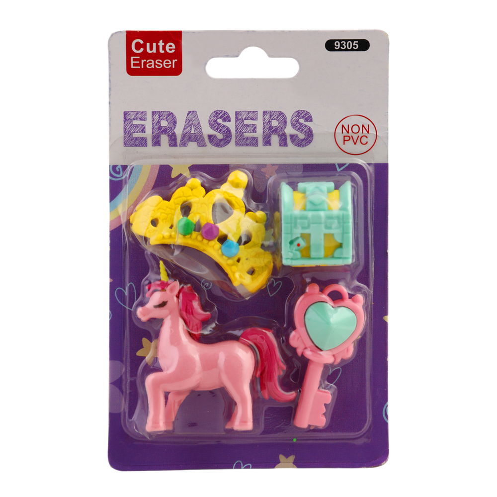 Cartoon Character Eraser Pack of 4, Stationery Supplies, Chase Value, Chase Value