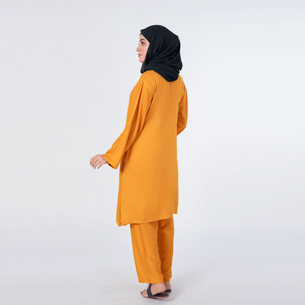 Women's Dyed Co-Ord Set - Mustard, Women Co-Ord Set, Chase Value, Chase Value