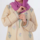 Women's Embroidered 2Pcs Shalwar Suit - Beige, Women Shalwar Suits, Chase Value, Chase Value
