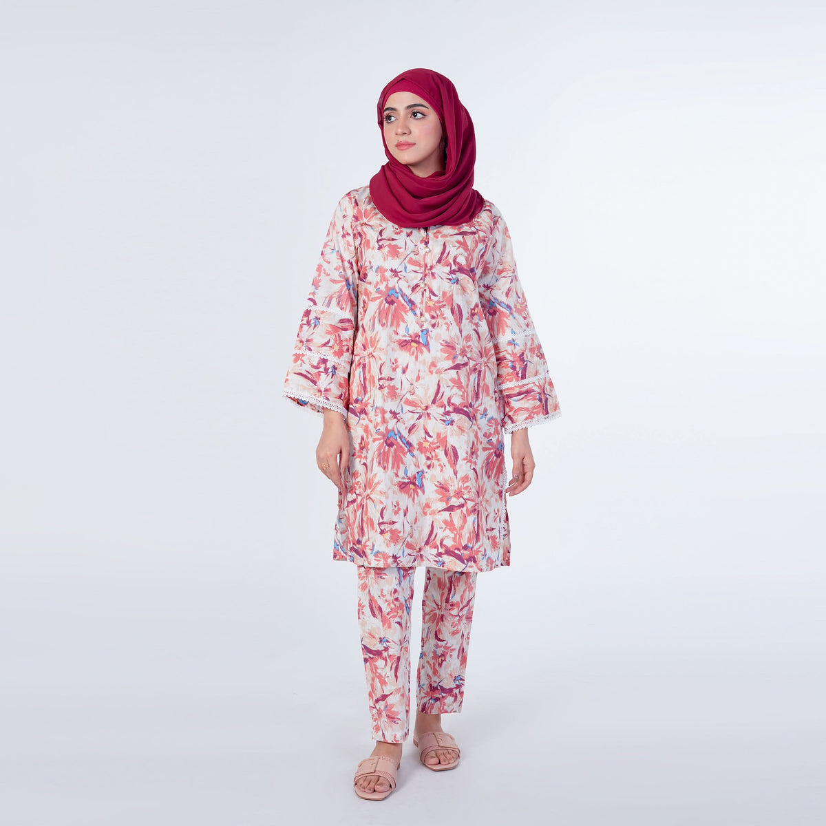 Women's Printed 2Pcs Suit - Multi, Women Shalwar Suits, Chase Value, Chase Value