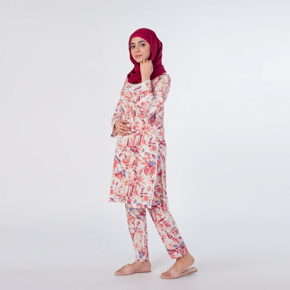 Women's Printed 2Pcs Suit - Multi, Women Shalwar Suits, Chase Value, Chase Value