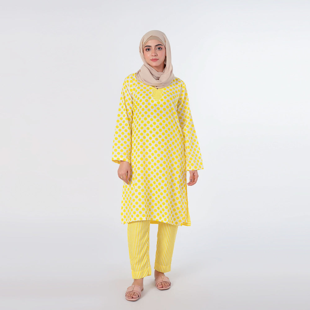 Women's Printed Shalwar Suit - Yellow, Women Shalwar Suits, Chase Value, Chase Value