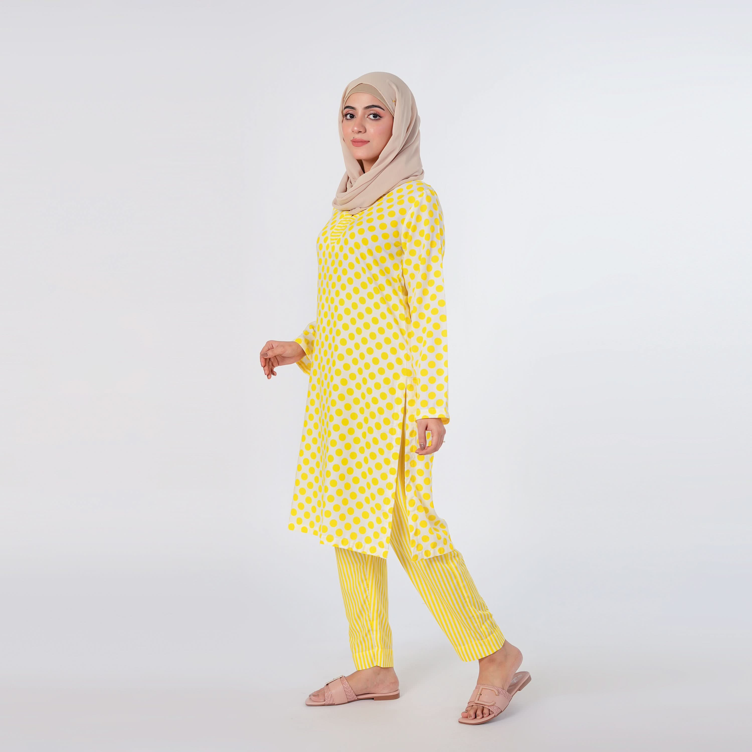 Women's Printed Shalwar Suit - Yellow, Women Shalwar Suits, Chase Value, Chase Value