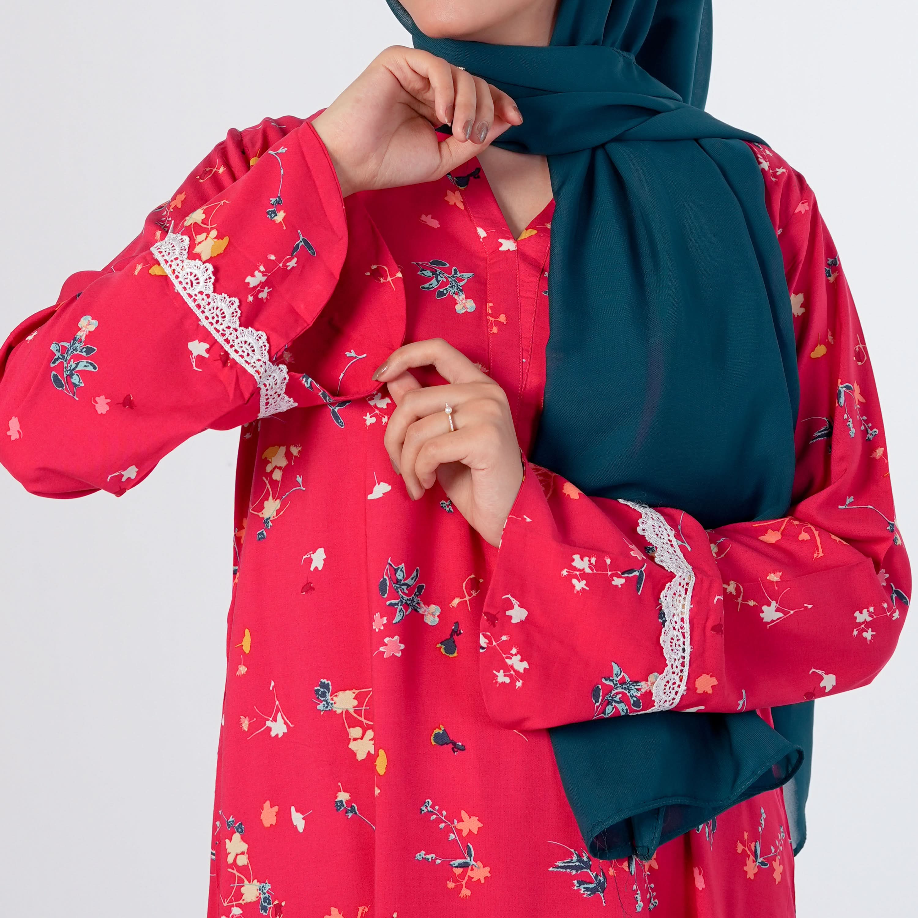 Women's Printed Co-Ord Set - Dark Pink, Women Co-Ord Set, Chase Value, Chase Value
