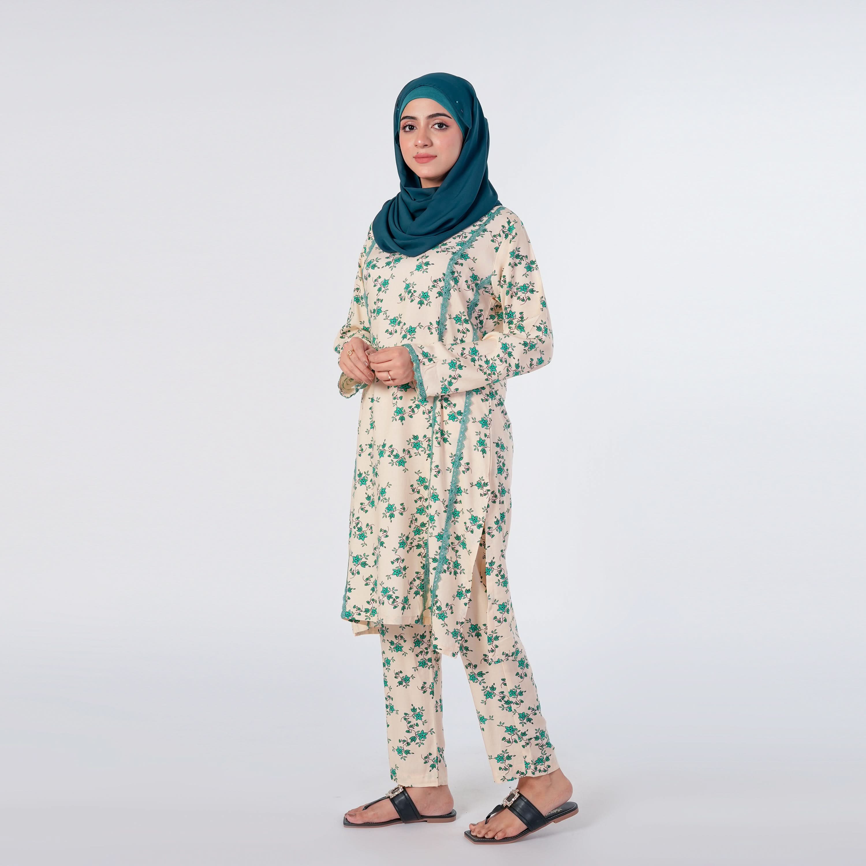 Women's Printed Linen Co-Ord Set - Fawn, Women Co-Ord Set, Chase Value, Chase Value