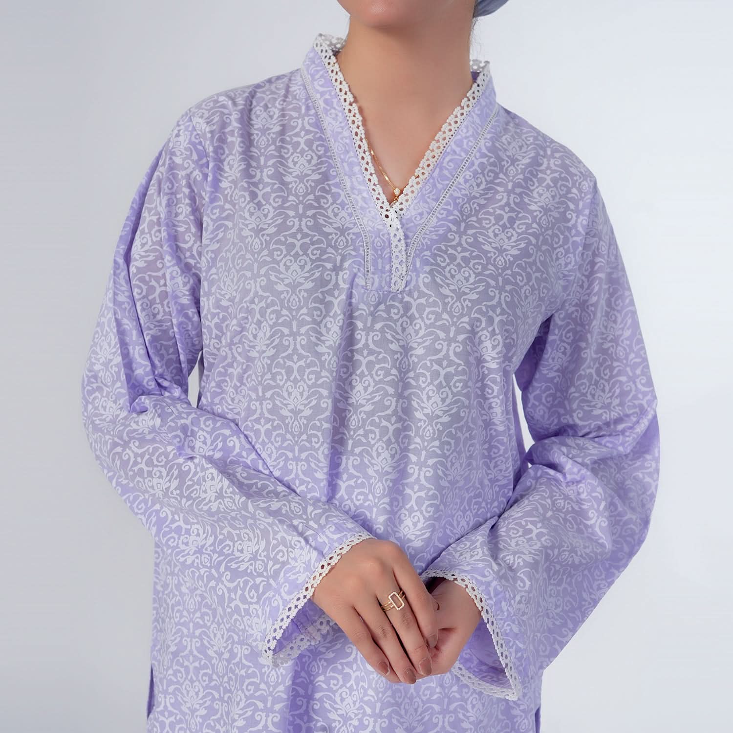 Women's Stitched 2pcs Suit - Purple, Women Shalwar Suits, Chase Value, Chase Value