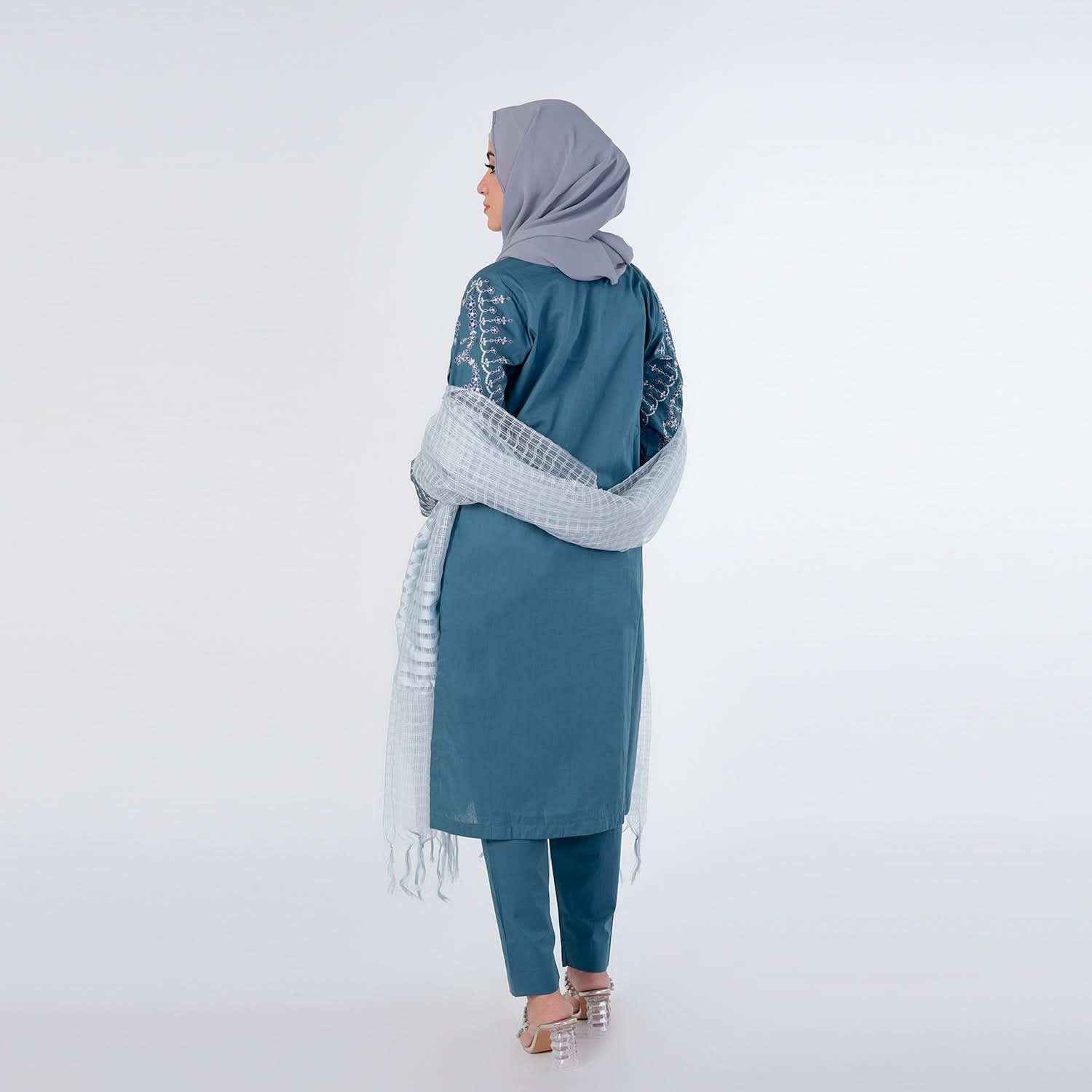 Women's Stitched 2pcs Suit - Sea Green, Women Shalwar Suits, Chase Value, Chase Value