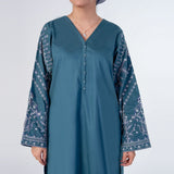 Women's Stitched 2pcs Suit - Sea Green, Women Shalwar Suits, Chase Value, Chase Value