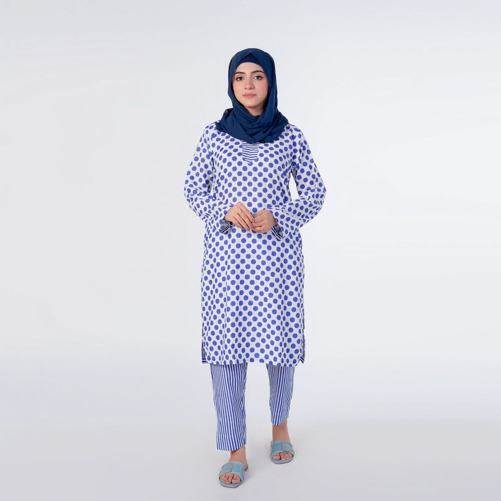 Women's Printed Shalwar Suit - Blue, Women Shalwar Suits, Chase Value, Chase Value