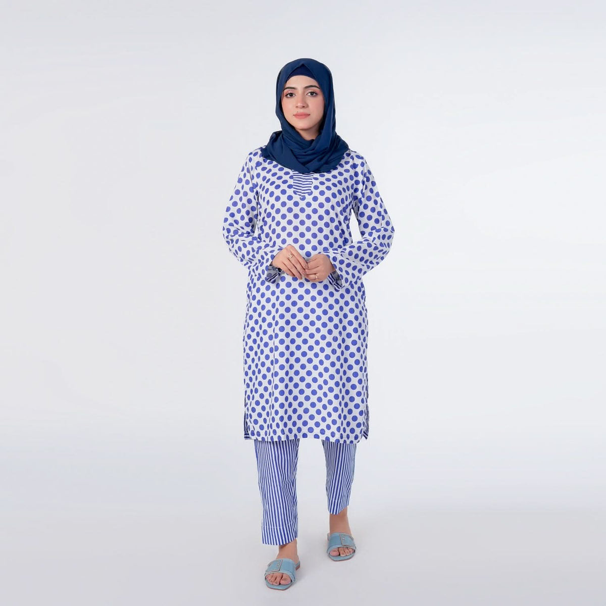 Women's Printed Shalwar Suit - Blue, Women Shalwar Suits, Chase Value, Chase Value