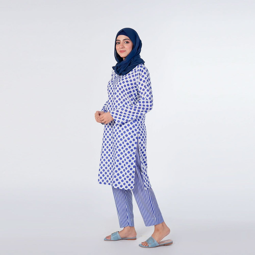 Women's Printed Shalwar Suit - Blue, Women Shalwar Suits, Chase Value, Chase Value
