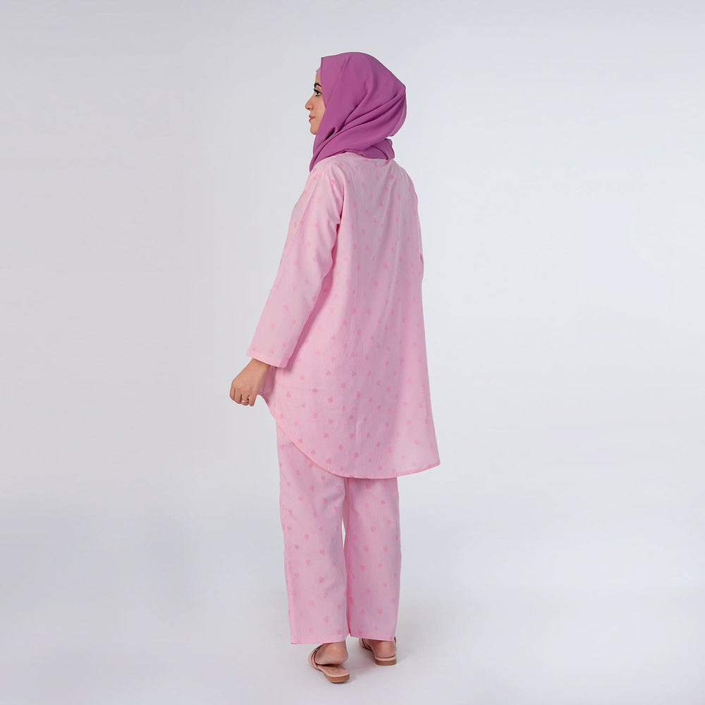 Women's Printed Dot Western Co-Ord Set - Pink, Women Co-Ord Set, Chase Value, Chase Value