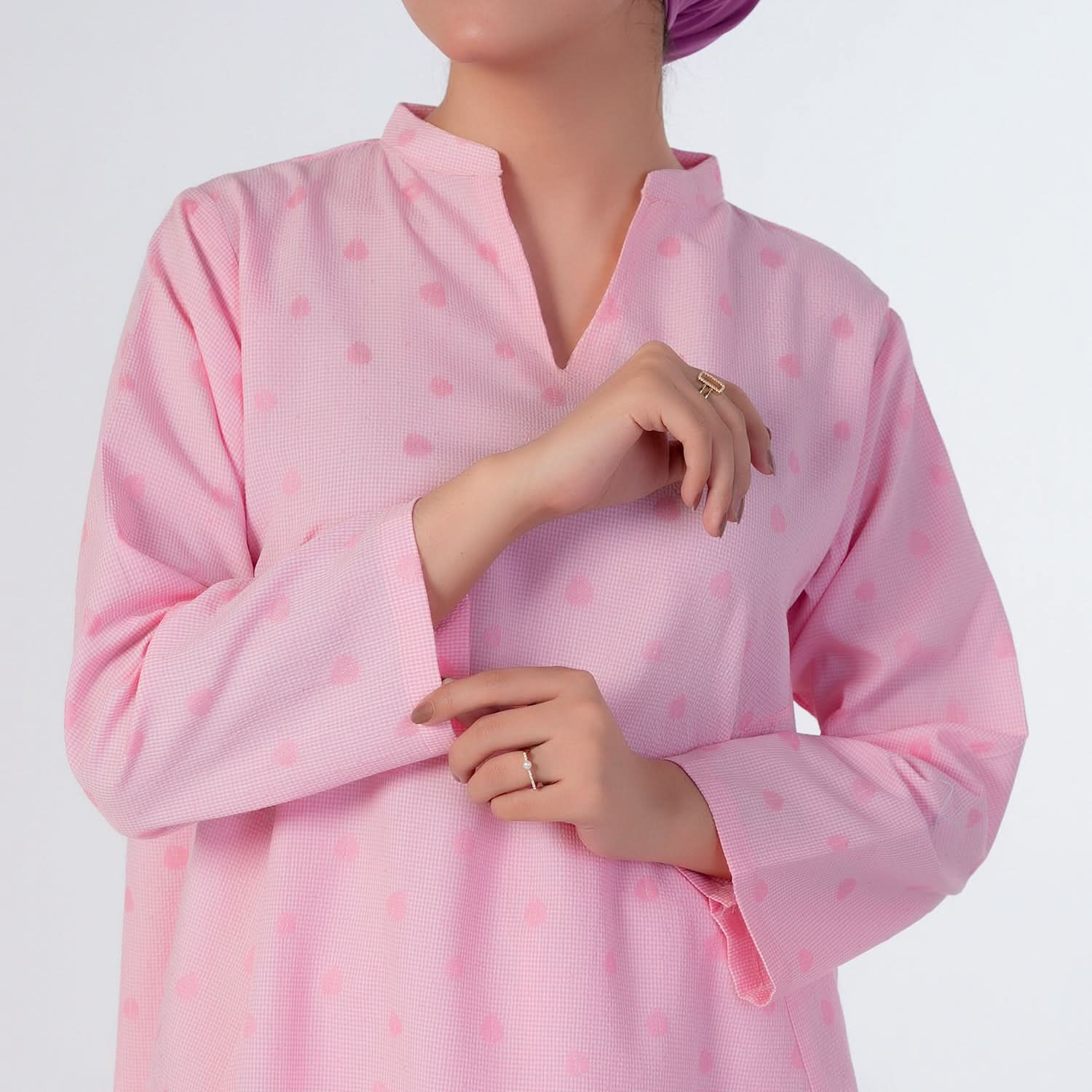 Women's Printed Dot Western Co-Ord Set - Pink, Women Co-Ord Set, Chase Value, Chase Value