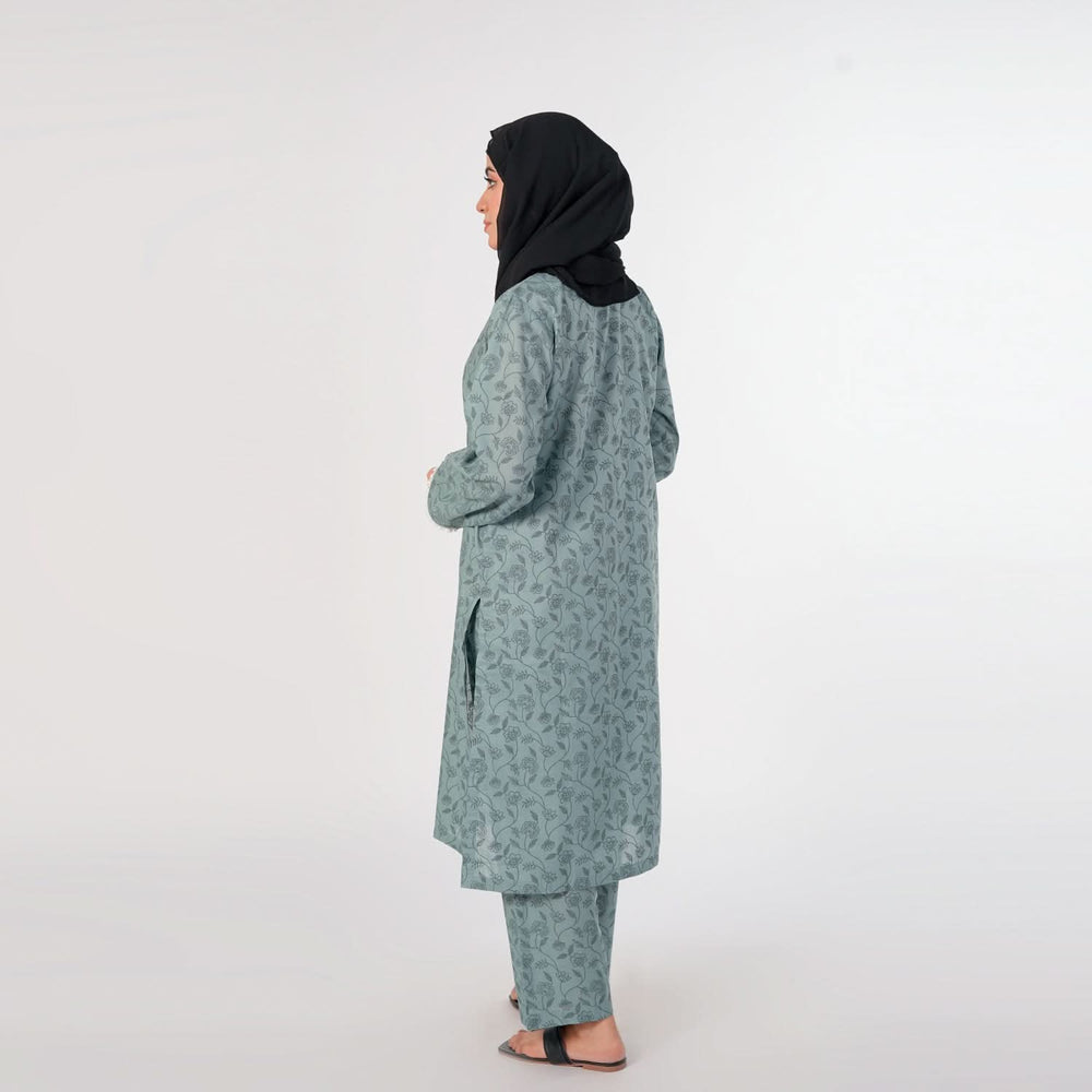 Women's Embroidery Shalwar Suit - Teal, Women Shalwar Suits, Chase Value, Chase Value