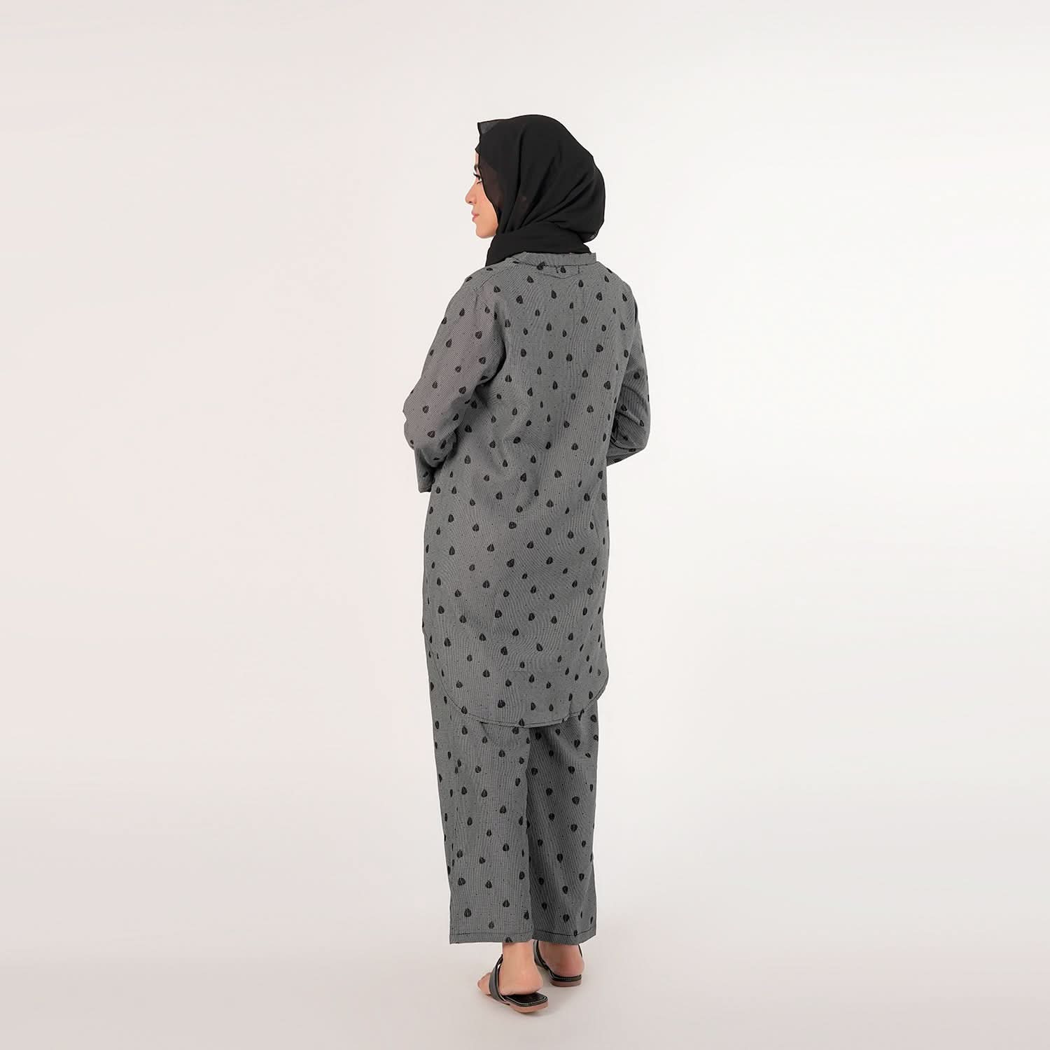 Women's Printed Dot Western Co-Ord Set - Black, Women Co-Ord Set, Chase Value, Chase Value