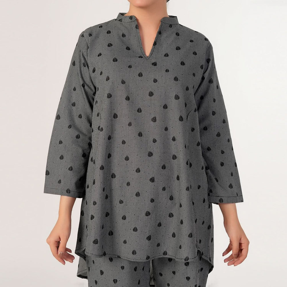Women's Printed Dot Western Co-Ord Set - Black, Women Co-Ord Set, Chase Value, Chase Value