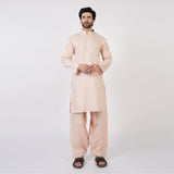 Men's Slim Fit Plain Kurta Shalwar Suit - Fawn, Men's Shalwar Kameez, Chase Value, Chase Value