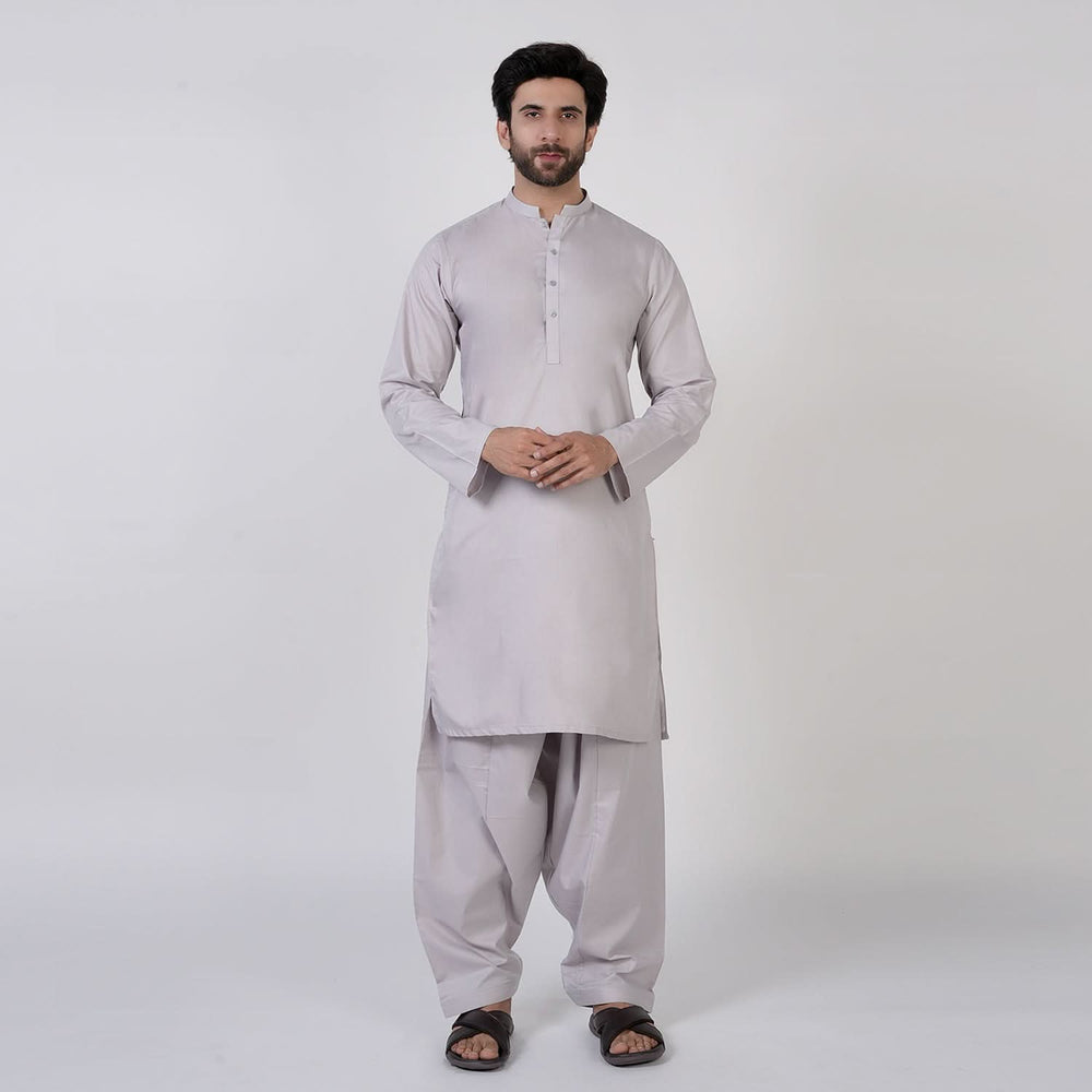 Men's Slim Fit Plain Kurta Shalwar Suit - Lilac, Men's Shalwar Kameez, Chase Value, Chase Value