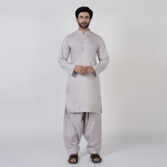 Men's Slim Fit Plain Kurta Shalwar Suit - Lilac