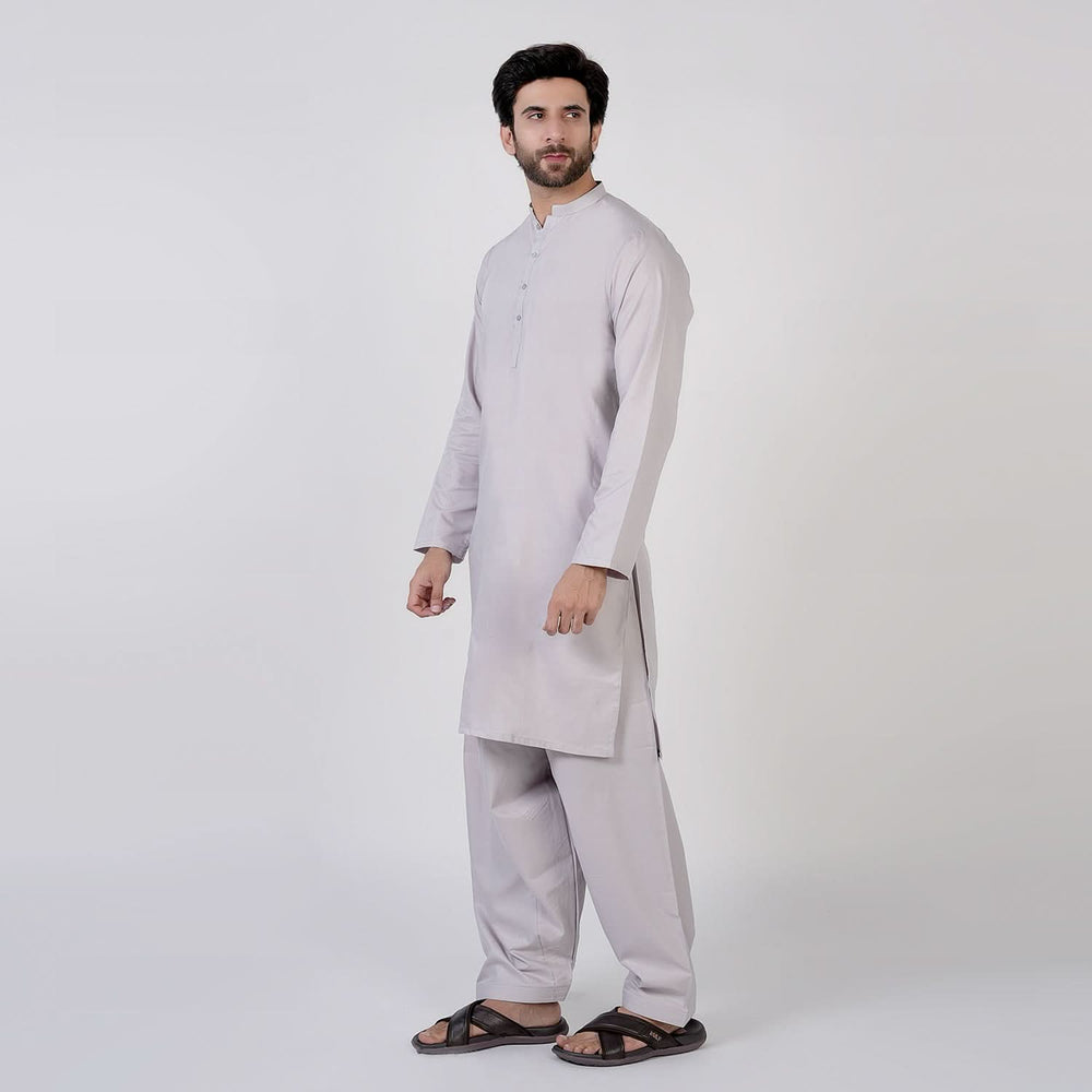 Men's Slim Fit Plain Kurta Shalwar Suit - Lilac, Men's Shalwar Kameez, Chase Value, Chase Value