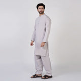 Men's Slim Fit Plain Kurta Shalwar Suit - Lilac, Men's Shalwar Kameez, Chase Value, Chase Value