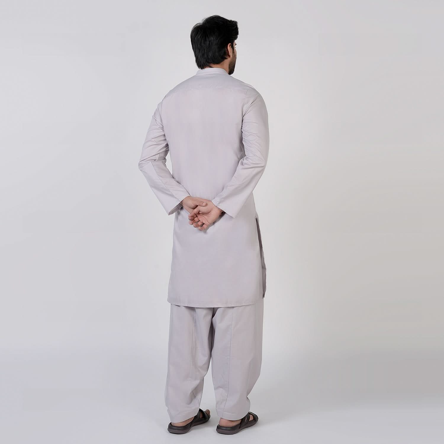 Men's Slim Fit Plain Kurta Shalwar Suit - Lilac, Men's Shalwar Kameez, Chase Value, Chase Value