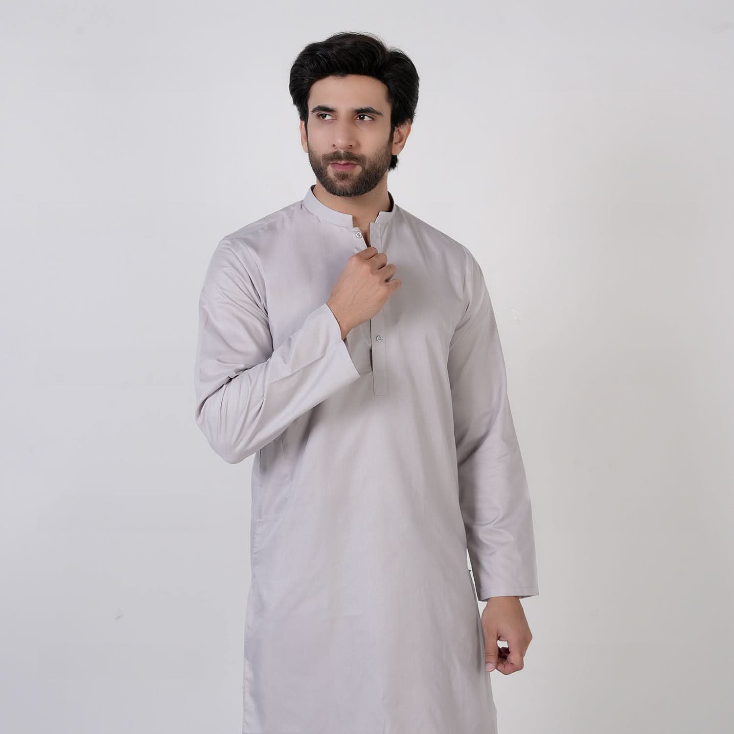 Men's Slim Fit Plain Kurta Shalwar Suit - Lilac, Men's Shalwar Kameez, Chase Value, Chase Value