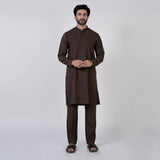 Eminent Men's Embroidered Kurta Pajama Suit - Chocolate, Men's Shalwar Kameez, Eminent, Chase Value