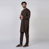 Eminent Men's Embroidered Kurta Pajama Suit - Chocolate, Men's Shalwar Kameez, Eminent, Chase Value