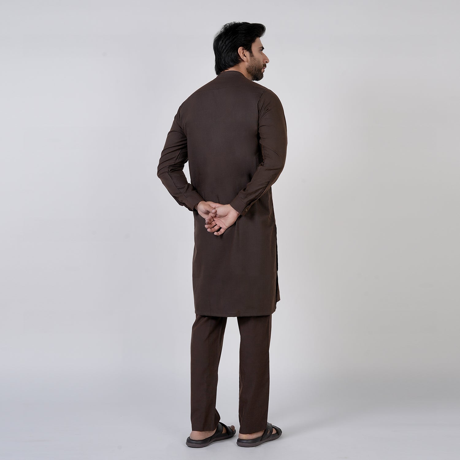 Eminent Men's Embroidered Kurta Pajama Suit - Chocolate, Men's Shalwar Kameez, Eminent, Chase Value