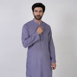 Men's Slim Fit Stitched Plain Kurta - Light Purple, Men's Kurtas, Chase Value, Chase Value