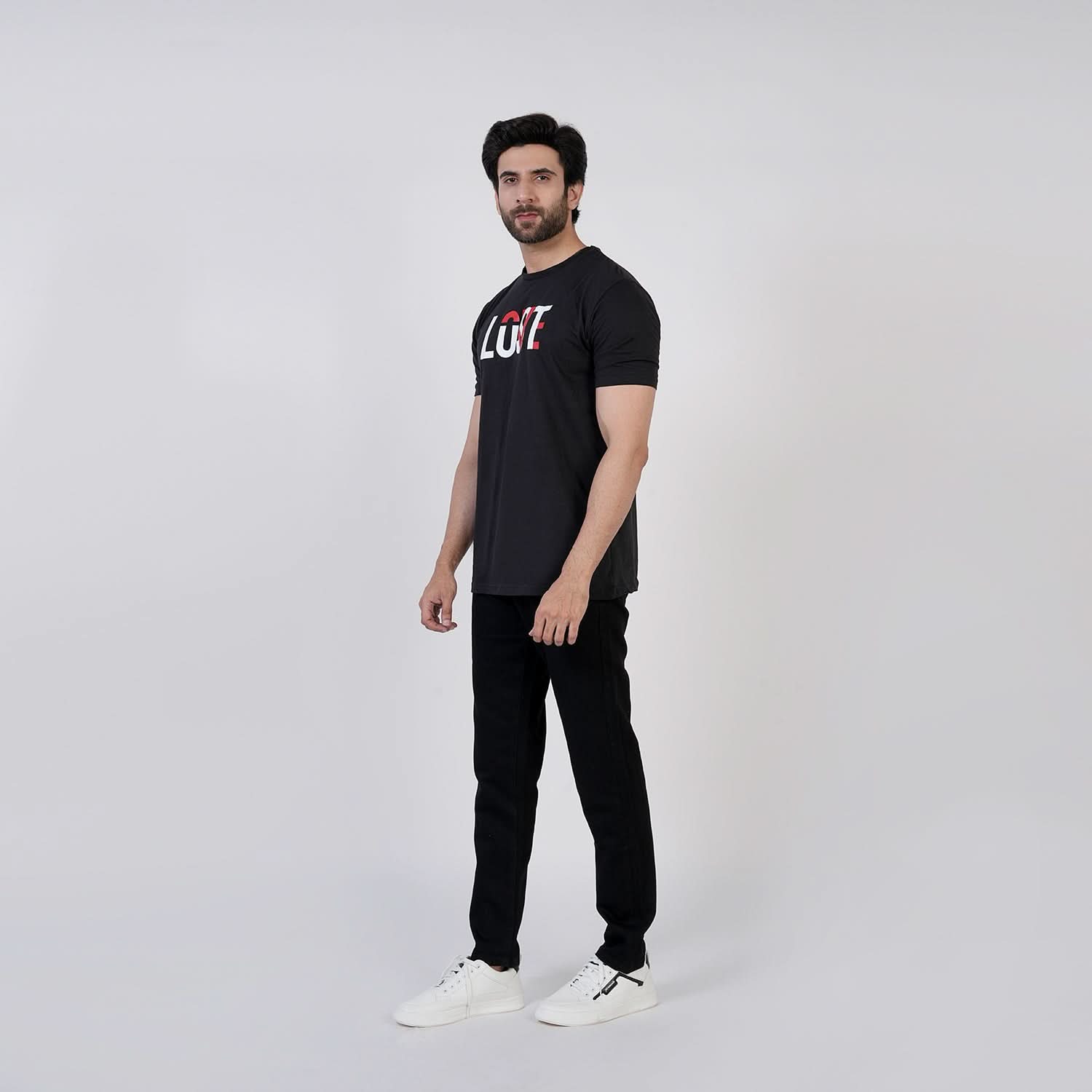Men's Printed Half Sleeves T-Shirt - Black, Men's T-Shirts & Polos, Chase Value, Chase Value